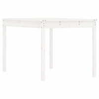 Tavolo da Giardino Bianco 121x82,5x76 cm Legno Massello di Pino 823970