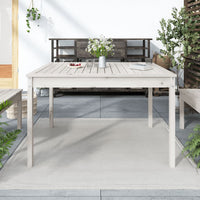 Tavolo da Giardino Bianco 121x82,5x76 cm Legno Massello di Pinocod mxl 129870