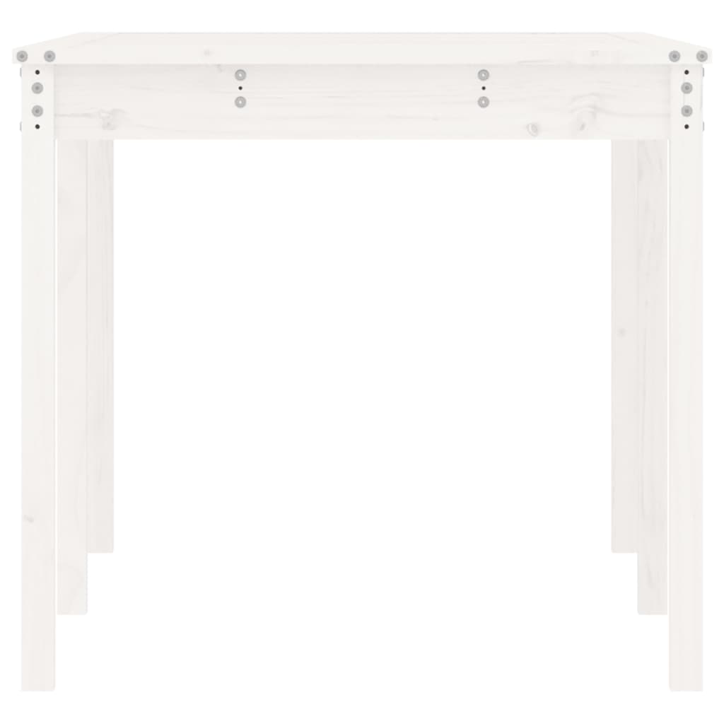 Tavolo da Giardino Bianco 159,5x82,5x76cm Legno Massello Pino 823977