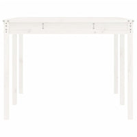 Tavolo da Giardino Bianco 203,5x100x76cm Legno Massello di Pino