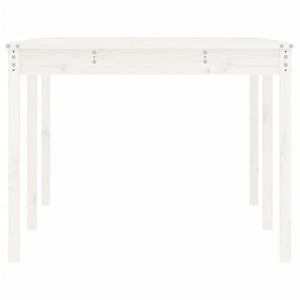 Tavolo da Giardino Bianco 203,5x100x76cm Legno Massello di Pino
