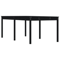 Tavolo da Giardino Nero 203,5x100x76 cm Legno Massello di Pino 823987