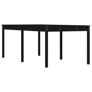 Tavolo da Giardino Nero 203,5x100x76 cm Legno Massello di Pino 823987