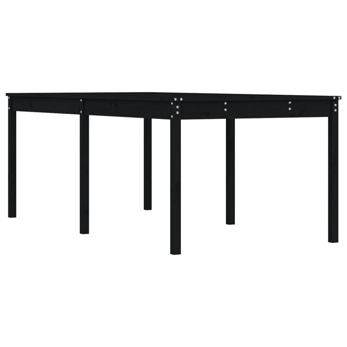 Tavolo da Giardino Nero 203,5x100x76 cm Legno Massello di Pino 823987