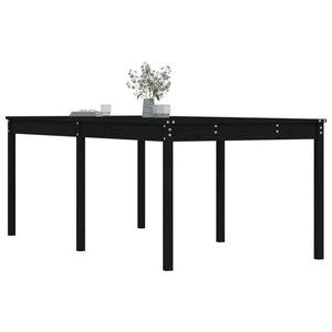 Tavolo da Giardino Nero 203,5x100x76 cm Legno Massello di Pino 823987