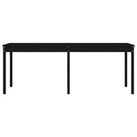 Tavolo da Giardino Nero 203,5x100x76 cm Legno Massello di Pino 823987