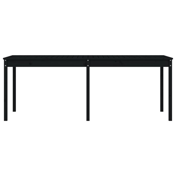 Tavolo da Giardino Nero 203,5x100x76 cm Legno Massello di Pino 823987