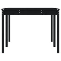 Tavolo da Giardino Nero 203,5x100x76 cm Legno Massello di Pino 823987