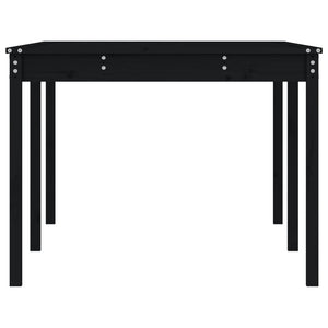 Tavolo da Giardino Nero 203,5x100x76 cm Legno Massello di Pino 823987