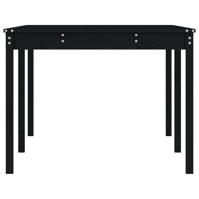 Tavolo da Giardino Nero 203,5x100x76 cm Legno Massello di Pino 823987