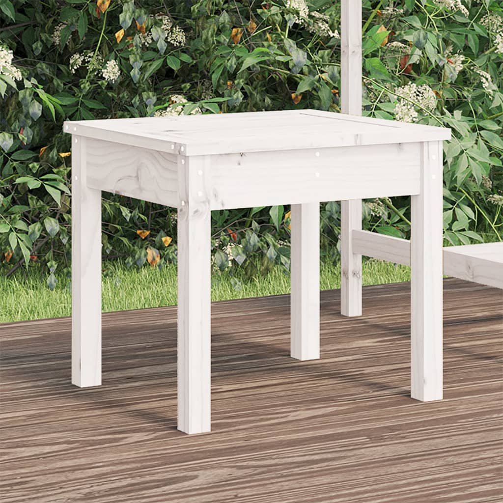 Panca da Giardino Bianca 50x44x45 cm Legno Massello di Pinocod mxl 129867