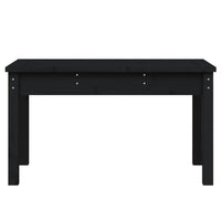 Panca da Giardino Nera 80x44x45 cm Legno Massello di Pino 824001