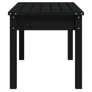 Panca da Giardino Nera 80x44x45 cm Legno Massello di Pino 824001