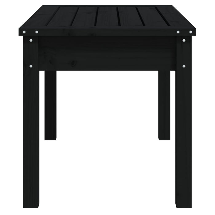 Panca da Giardino Nera 80x44x45 cm Legno Massello di Pino 824001
