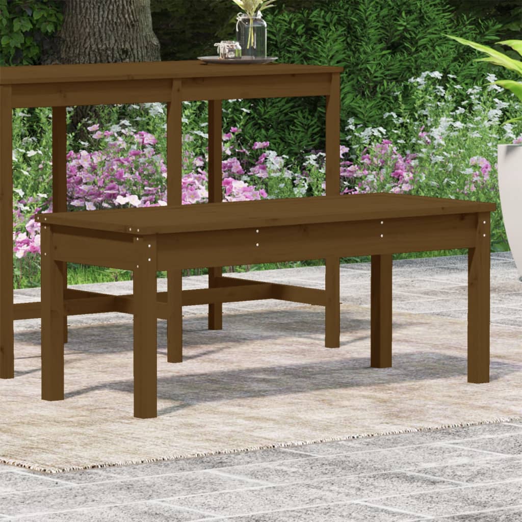 Panca da Giardino Ambra 109x44x45 cm Legno Massello di Pino 824007