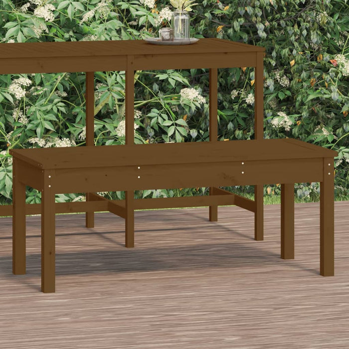 Panca da Giardino Ambra 109x44x45 cm Legno Massello di Pino 824007