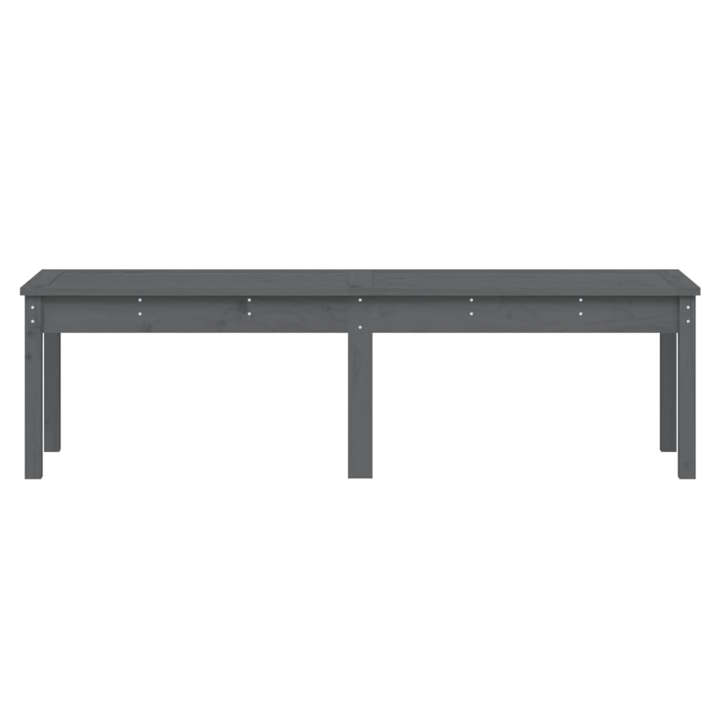 Panca Giardino 2 Posti Grigia 159,5x44x45cm Legno Massello Pino
