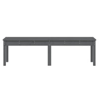 Panca Giardino 2 Posti Grigia 159,5x44x45cm Legno Massello Pino 824013