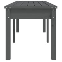 Panca da giardino mobile da giardino per esterni terrazza a 2 posti 159,5 x 44 x 45 cm legno massello di pino grigio 02_0011783