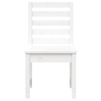 Sedie da Giardino 2pz Bianche 50x48x91,5 Legno Massello di Pino