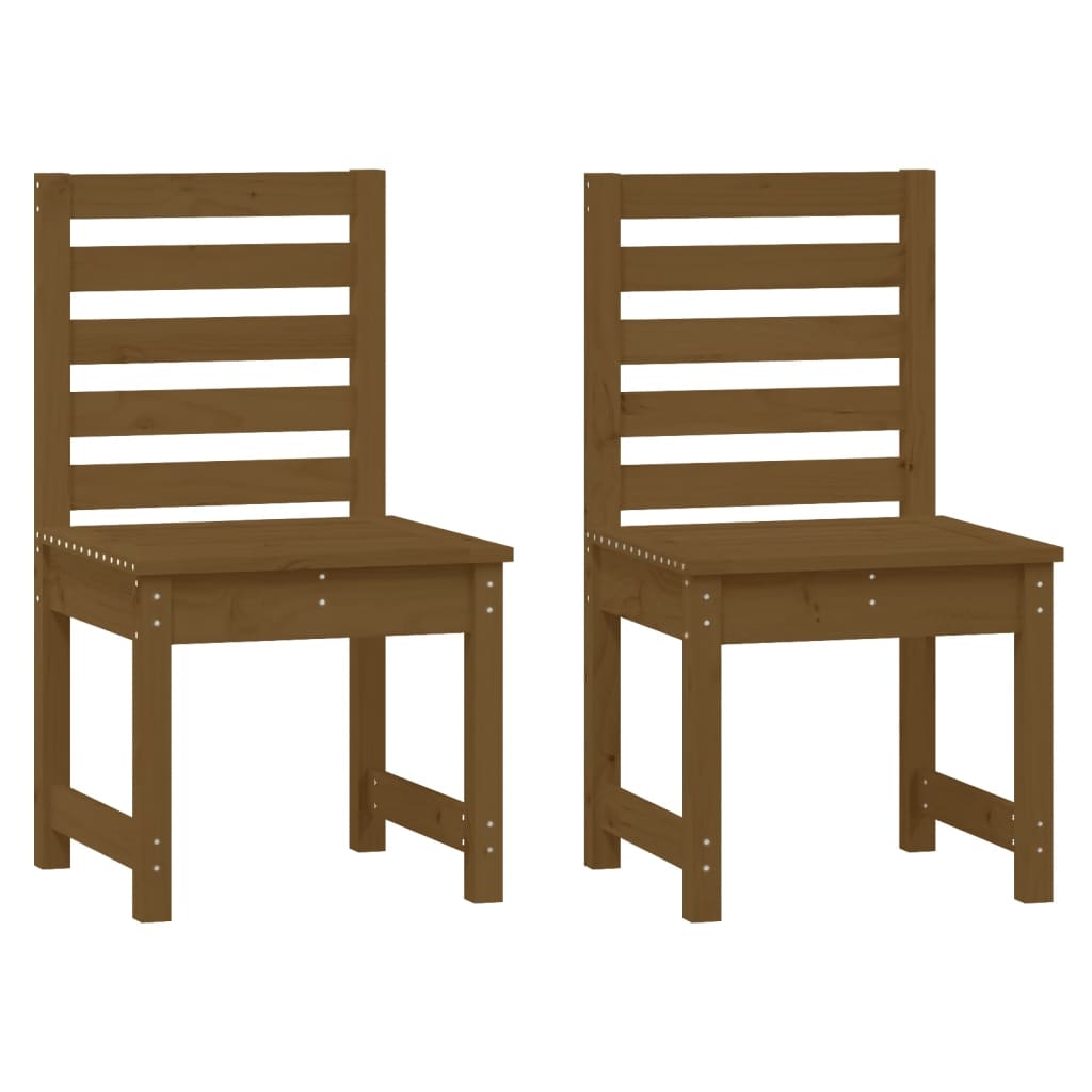 Sedie da Giardino 2pz Ambra 50x48x91,5cm Legno Massello di Pino 824028