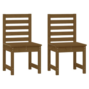 Sedie da Giardino 2pz Ambra 50x48x91,5cm Legno Massello di Pino 824028