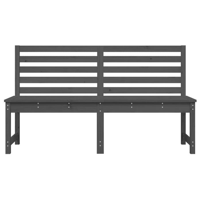 Panca da Giardino Grigia 157,5 cm in Legno Massello di Pino 824041