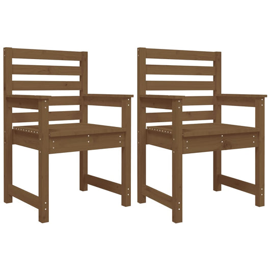Sedie da Giardino 2pz Ambra 60x48x91 cm Legno Massello di Pino 824056