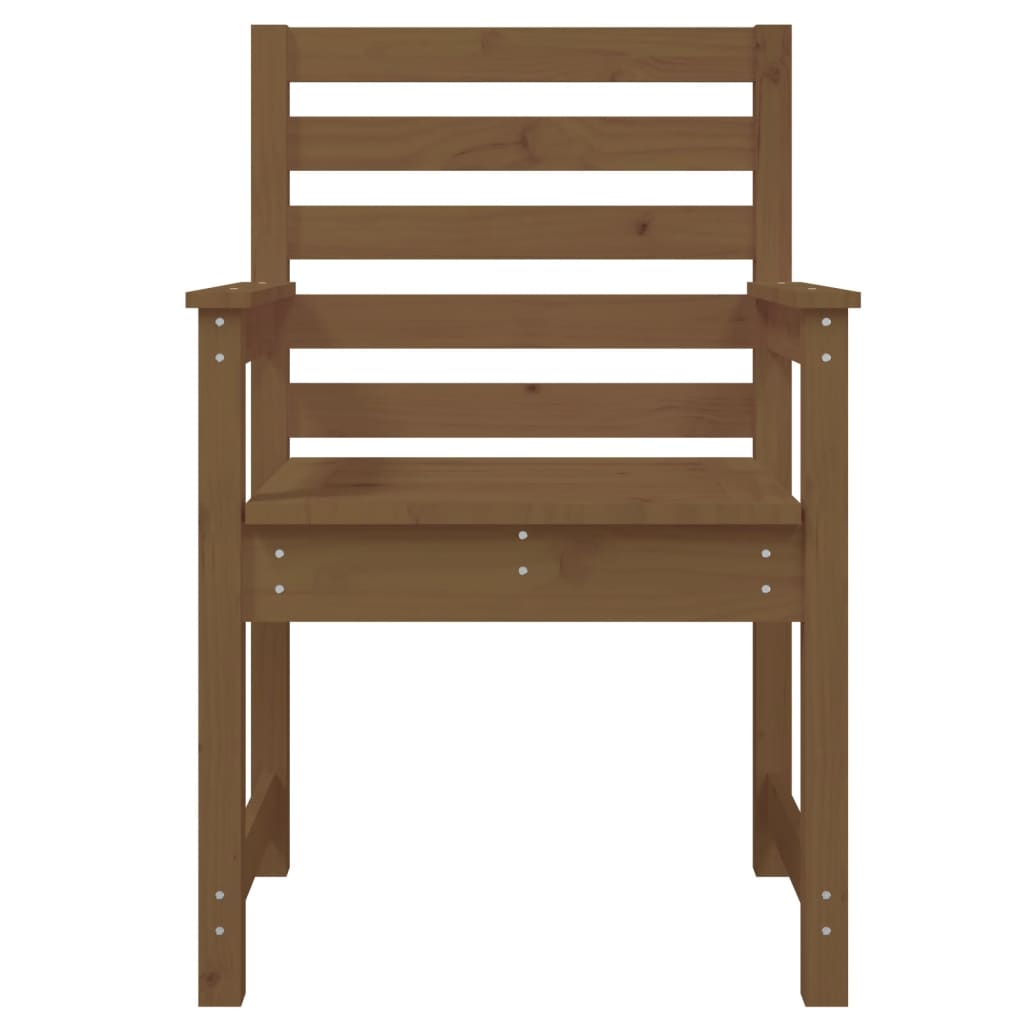 Sedie da Giardino 2pz Ambra 60x48x91 cm Legno Massello di Pino 824056
