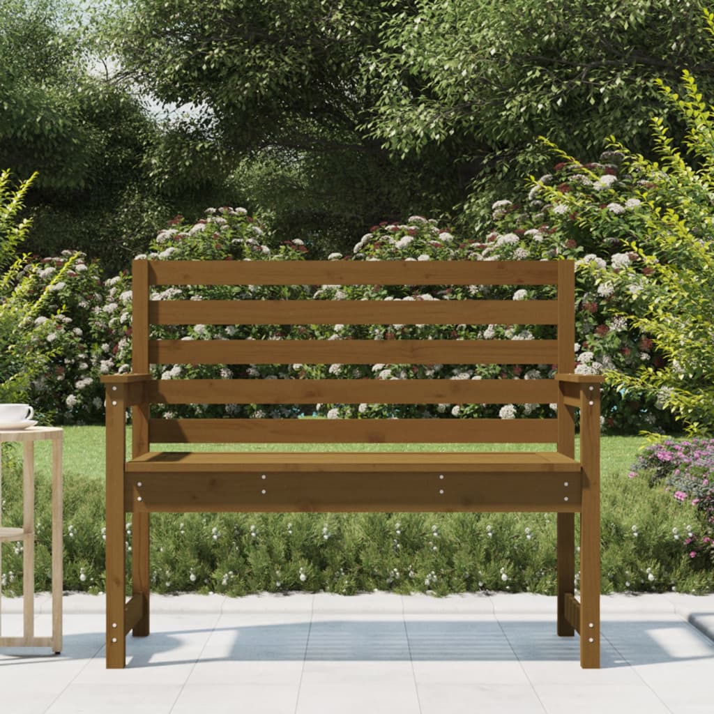 Panca da Giardino Ambra 109x48x91,5 cm Legno Massello di Pino 824063