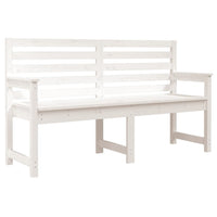 Panca da Giardino Bianca 159,5x48x91,5cm Legno Massello di Pinocod mxl 82007