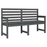 Panca da giardino mobili da giardino per esterni terrazza 159,5 x 48 x 91,5 cm legno massiccio di pino grigio 02_0011731