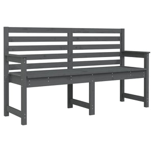 Panca da Giardino Grigia 159,5x48x91,5cm Legno Massello di Pinocod mxl 105910