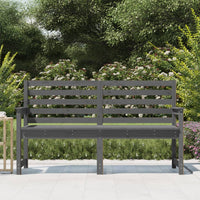 Panca da Giardino Grigia 159,5x48x91,5cm Legno Massello di Pinocod mxl 105910