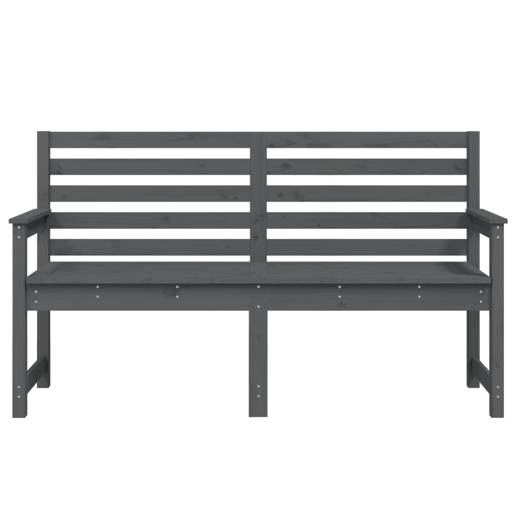 Panca da giardino mobili da giardino per esterni terrazza 159,5 x 48 x 91,5 cm legno massiccio di pino grigio 02_0011731