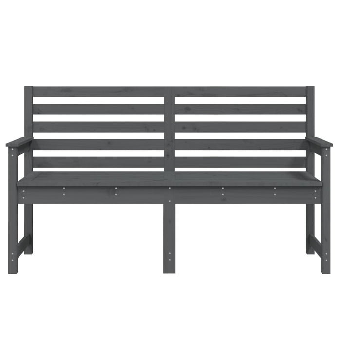 Panca da giardino mobili da giardino per esterni terrazza 159,5 x 48 x 91,5 cm legno massiccio di pino grigio 02_0011731