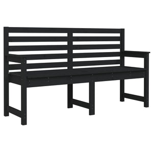 Panca da Giardino Nera 159,5x48x91,5 cm Legno Massello di Pino 824071
