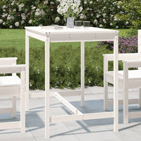 Tavolo da Giardino Bianco 121x82,5x110cm Legno Massello di Pinocod mxl 82010