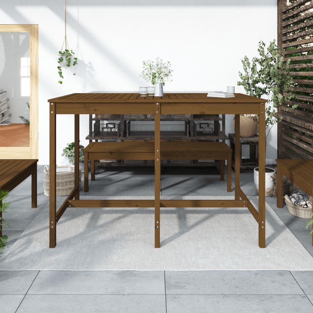 Tavolo da Giardino Ambra 159,5x82,5x110cm Legno Massello Pino