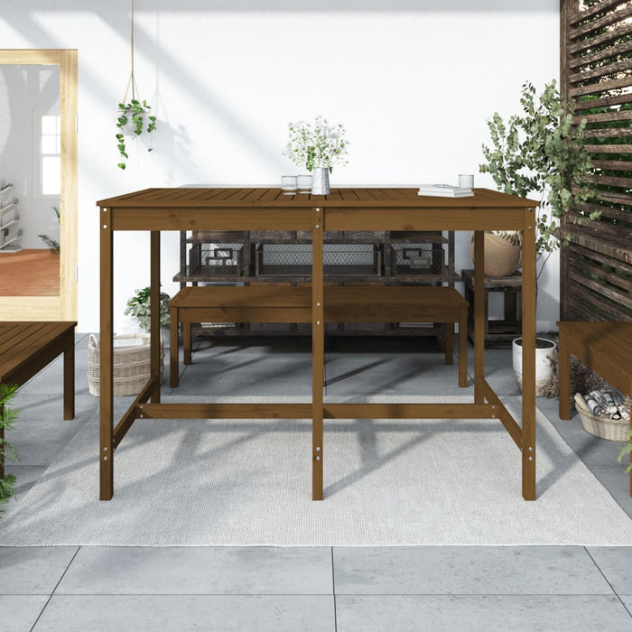 Tavolo da Giardino Ambra 159,5x82,5x110cm Legno Massello Pino