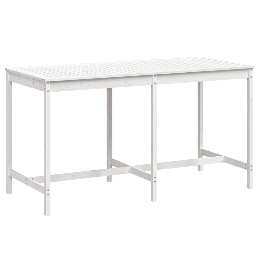Tavolo da Giardino Bianco 203,5x90x110cm Legno Massello di Pino 824103