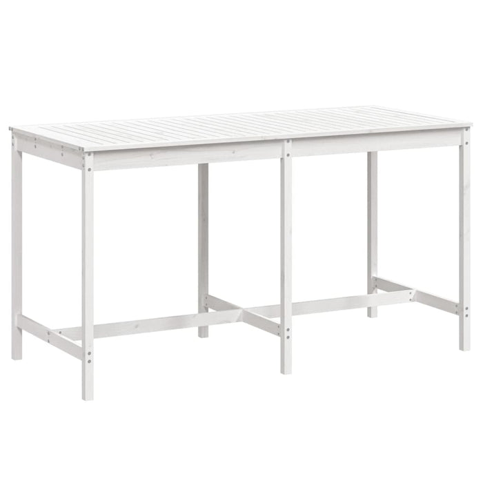 Tavolo da Giardino Bianco 203,5x90x110cm Legno Massello di Pino 824103