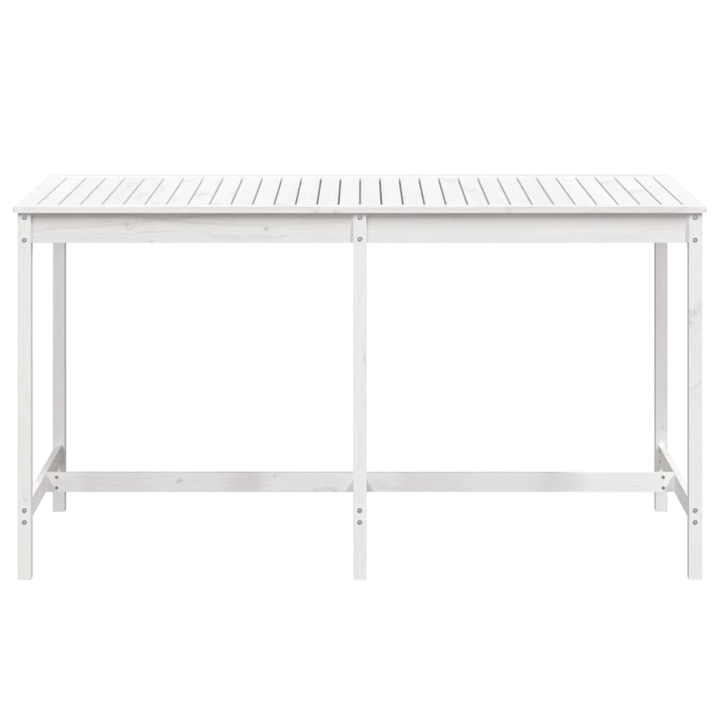 Tavolo da Giardino Bianco 203,5x90x110cm Legno Massello di Pino 824103