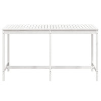 Tavolo da Giardino Bianco 203,5x90x110cm Legno Massello di Pino 824103