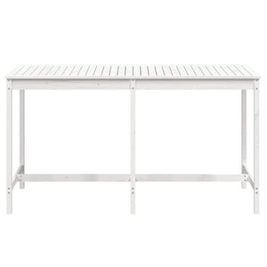 Tavolo da Giardino Bianco 203,5x90x110cm Legno Massello di Pino 824103