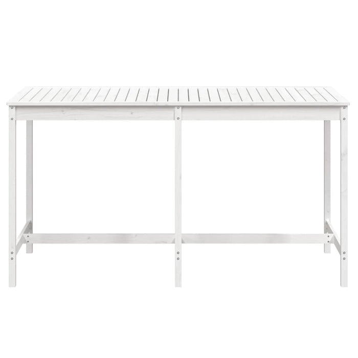 Tavolo da Giardino Bianco 203,5x90x110cm Legno Massello di Pino 824103