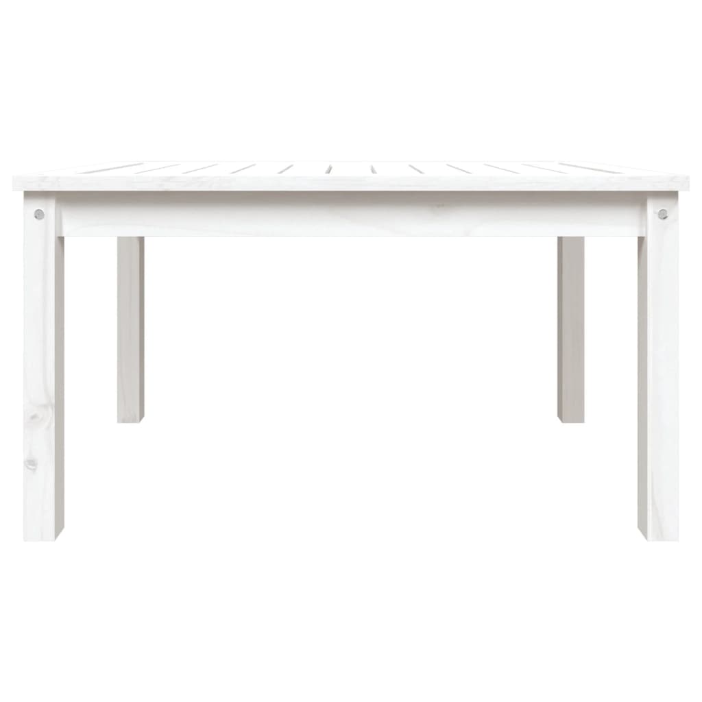 Tavolo da Giardino Bianco 82,5x50,5x45 cm Legno Massello Pino