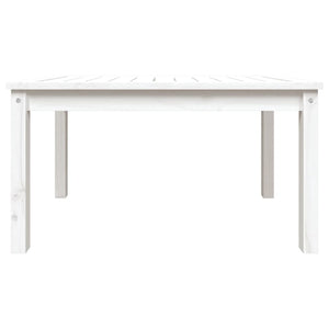 Tavolo da Giardino Bianco 82,5x50,5x45 cm Legno Massello Pino