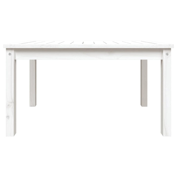 Tavolo da Giardino Bianco 82,5x50,5x45 cm Legno Massello Pino