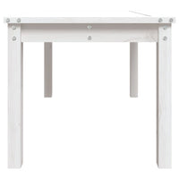Tavolo da Giardino Bianco 82,5x50,5x45 cm Legno Massello Pino